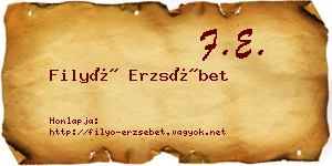 Filyó Erzsébet névjegykártya